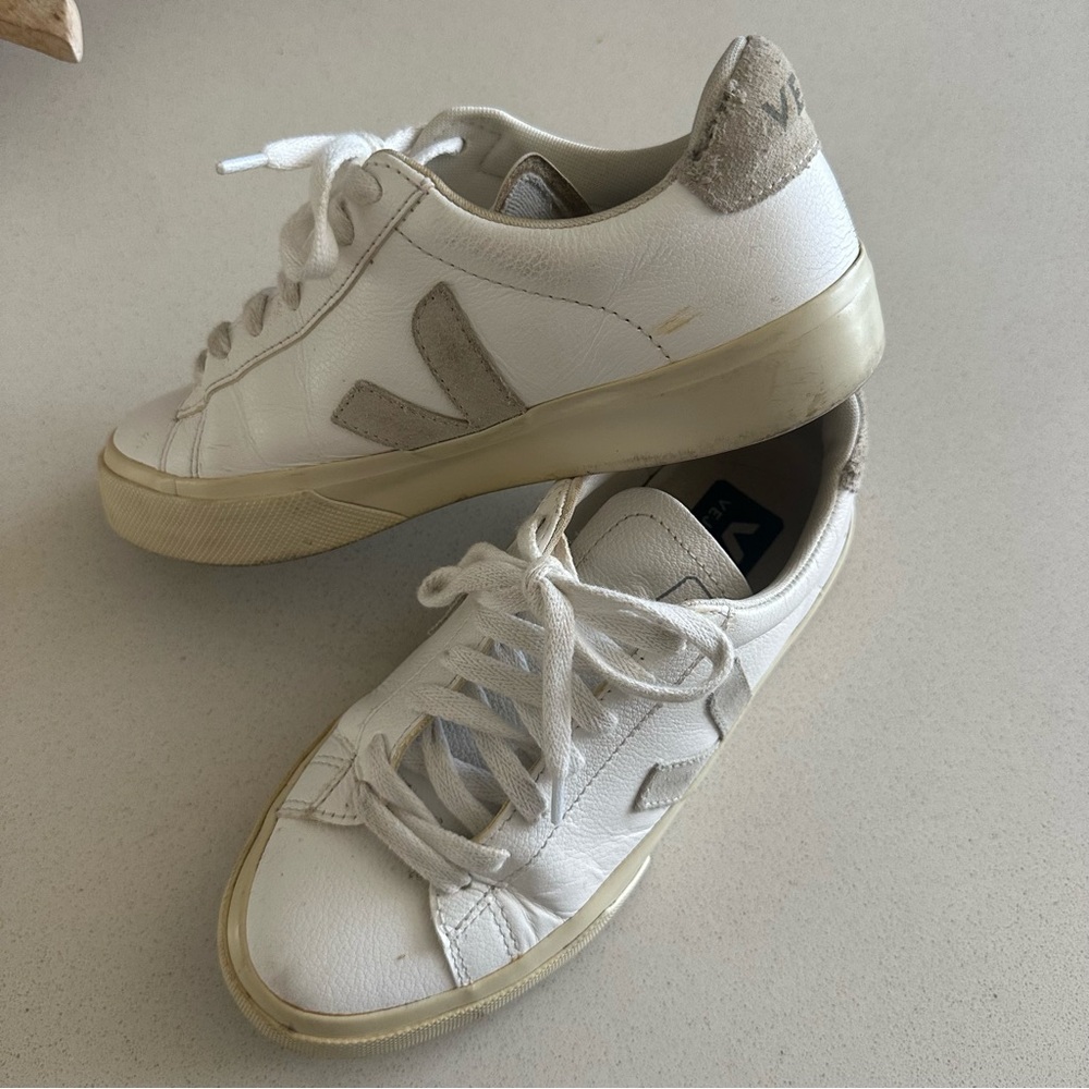 Veja Women's White and Gray Sneakers